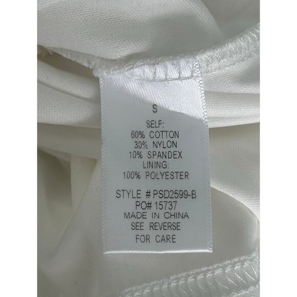 Bella Ella White V Neck Lace Dress Small Bridal Shower Cottagecore Twee Coquette - Picture 11 of 11